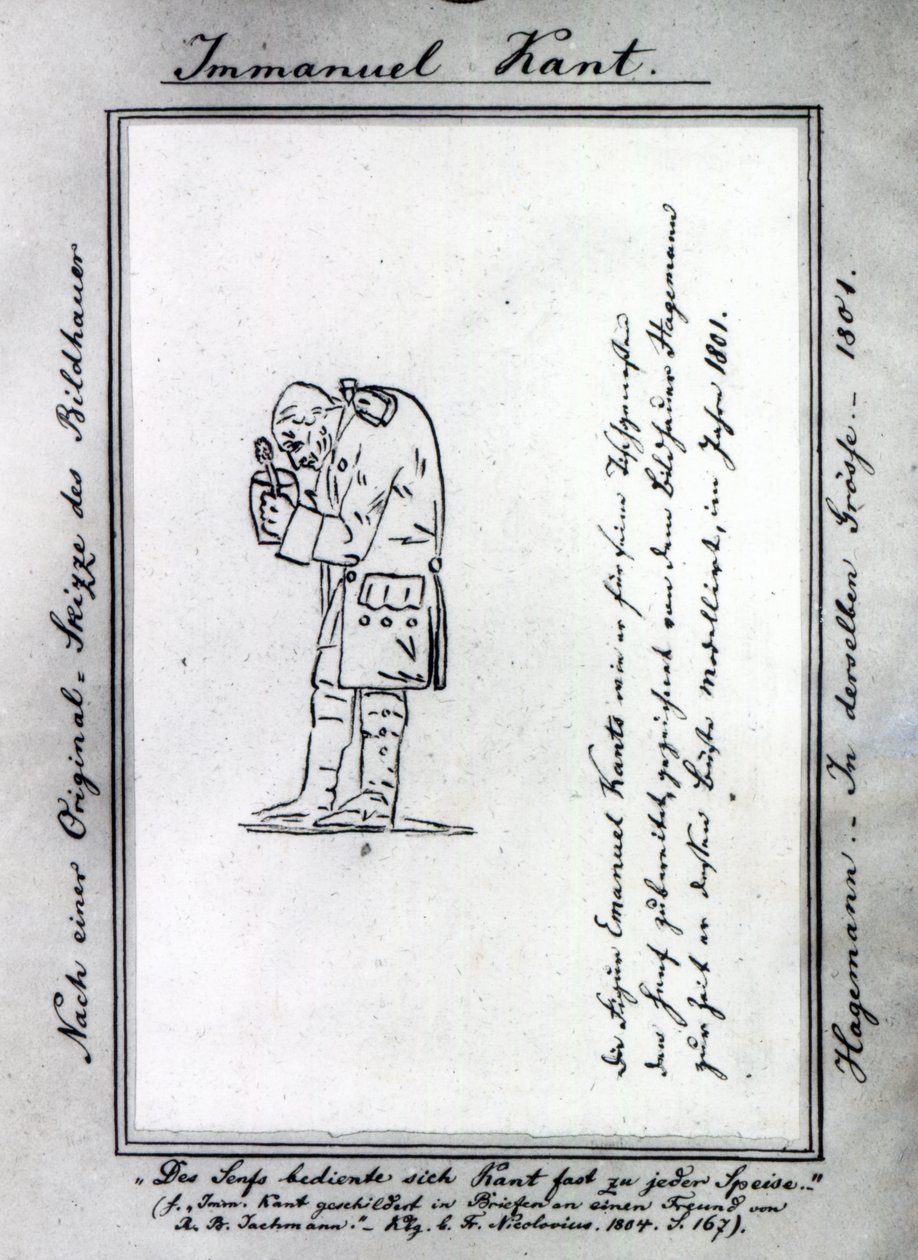 Kant mélangeant de la moutarde, 1801 - Friedrich Hagemann