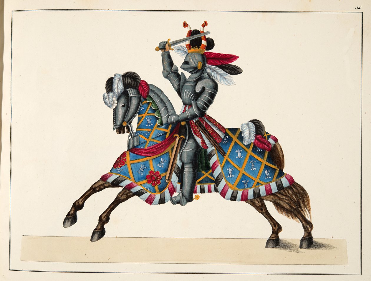 Un chevalier à un tournoi, planche de 