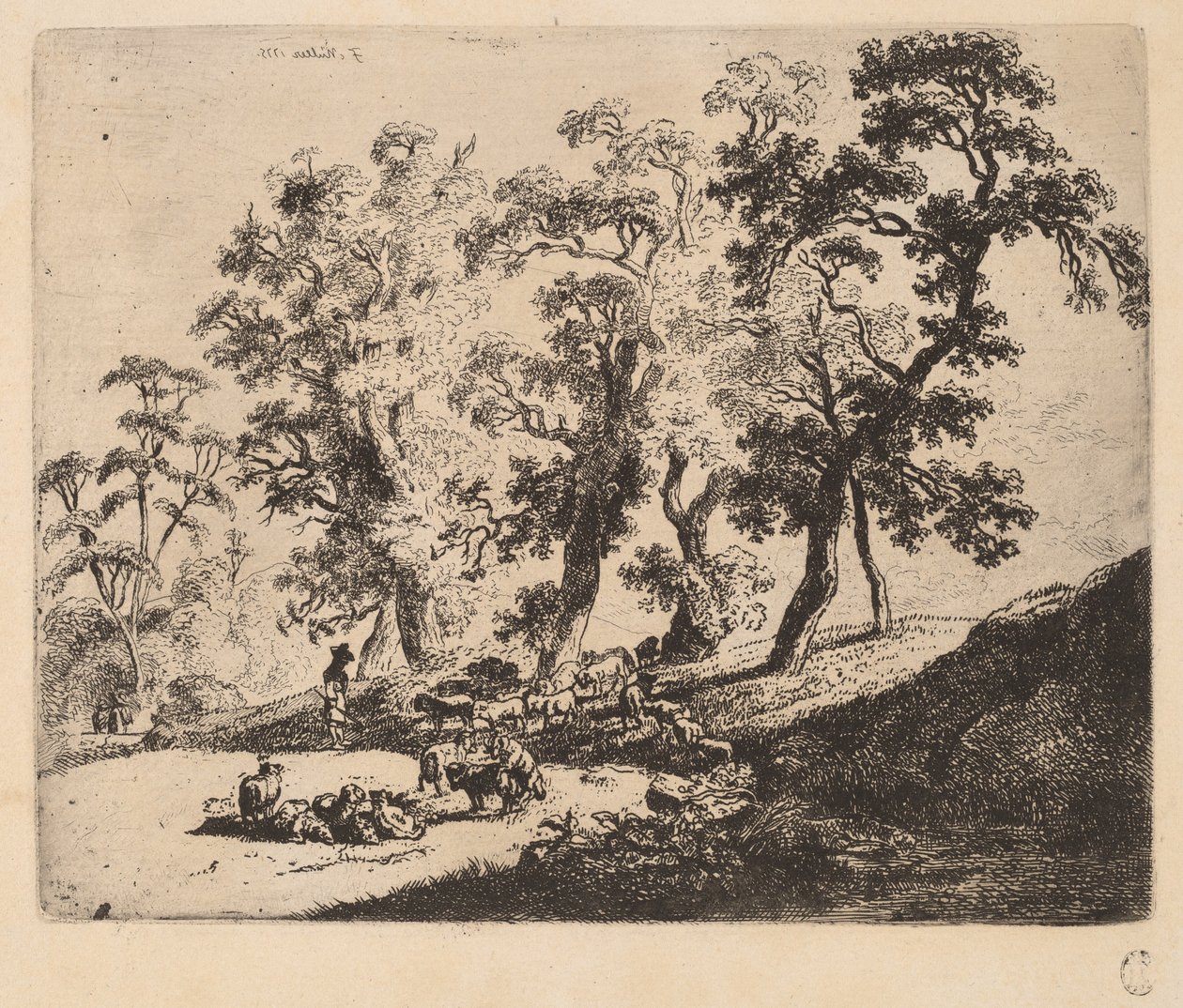 Paysage avec bergers - Friedrich Müller