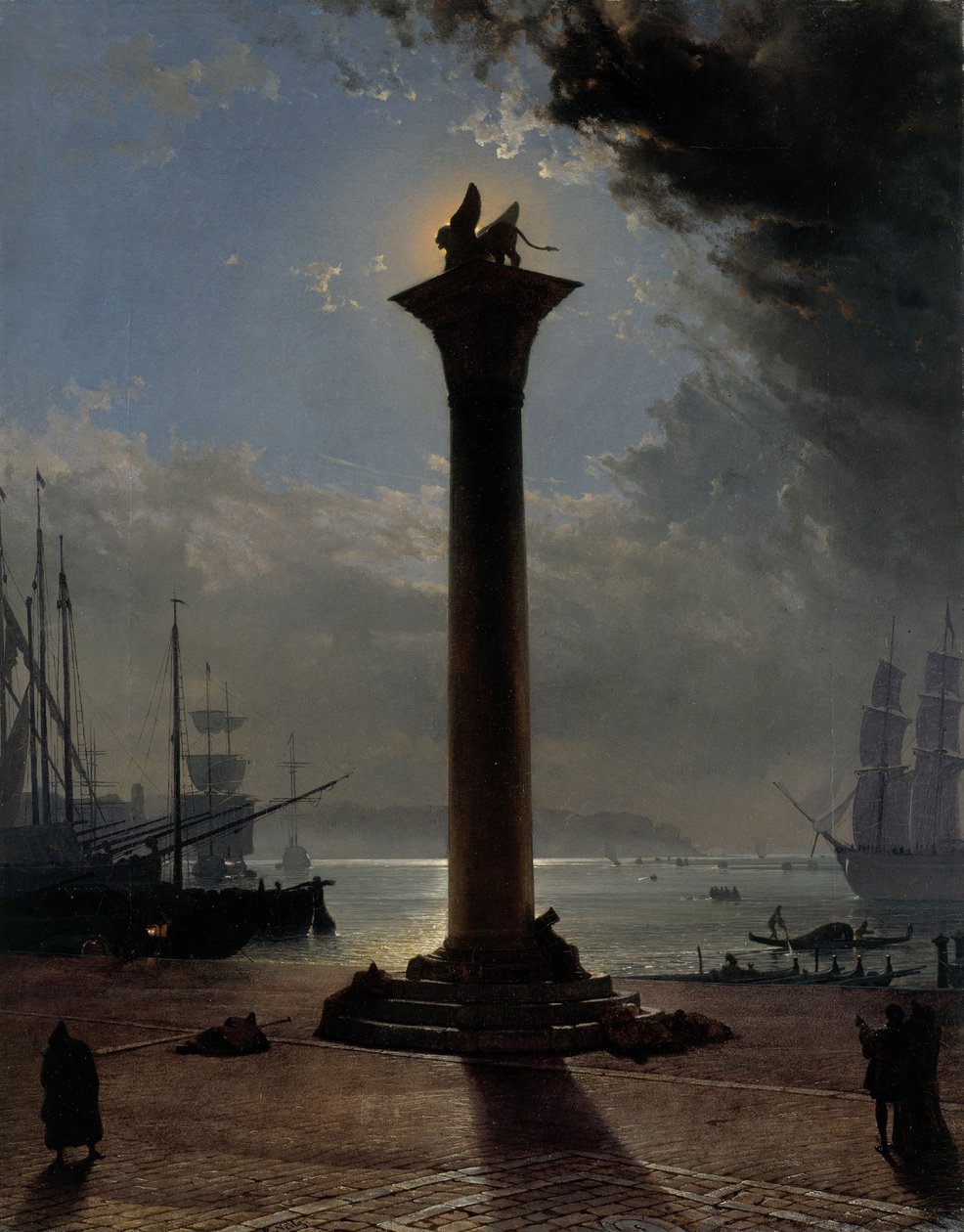 Clair de lune sur la Piazzetta, vers 1837 (huile sur toile) - Friedrich Nerly