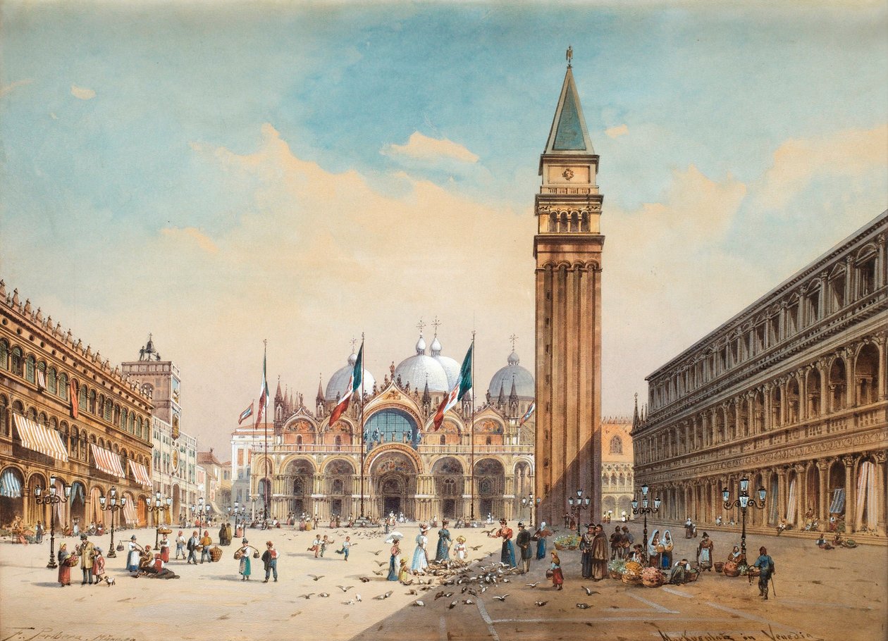 Piazza di San Marco, Venise par Friedrich Perlberg - Friedrich Perlberg