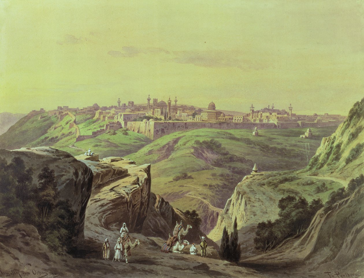 Vue de Jérusalem - Friedrich Perlberg