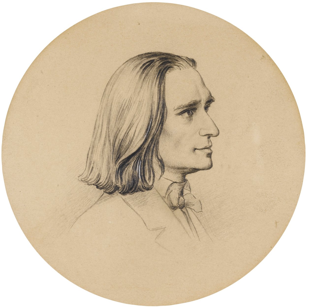 Portrait de Franz Liszt - Friedrich Preller the Elder