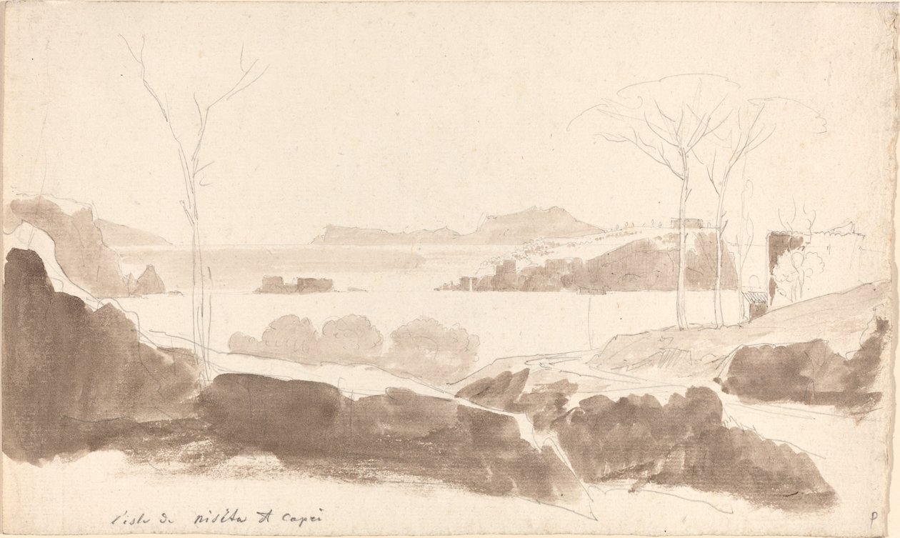 Vue des îles de Nisida et Capri - Friedrich Salathé