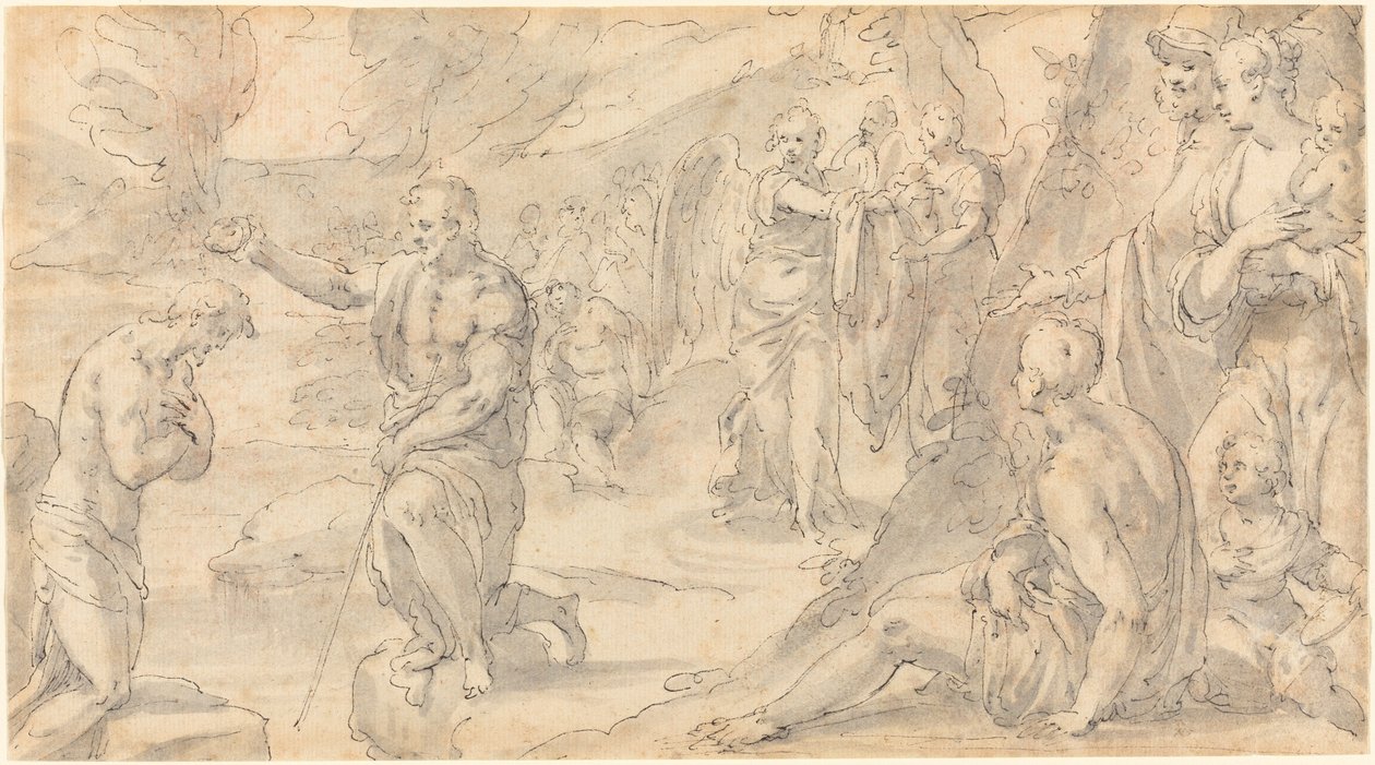 Le baptême du Christ - Friedrich Sustris