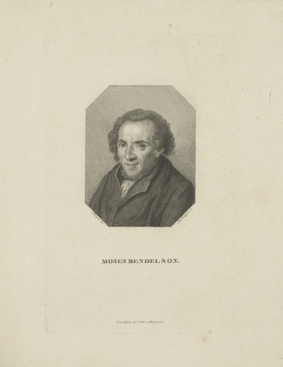 Portrait de Moïse Mendelssohn, 1818 - Friedrich Wilhelm Bollinger