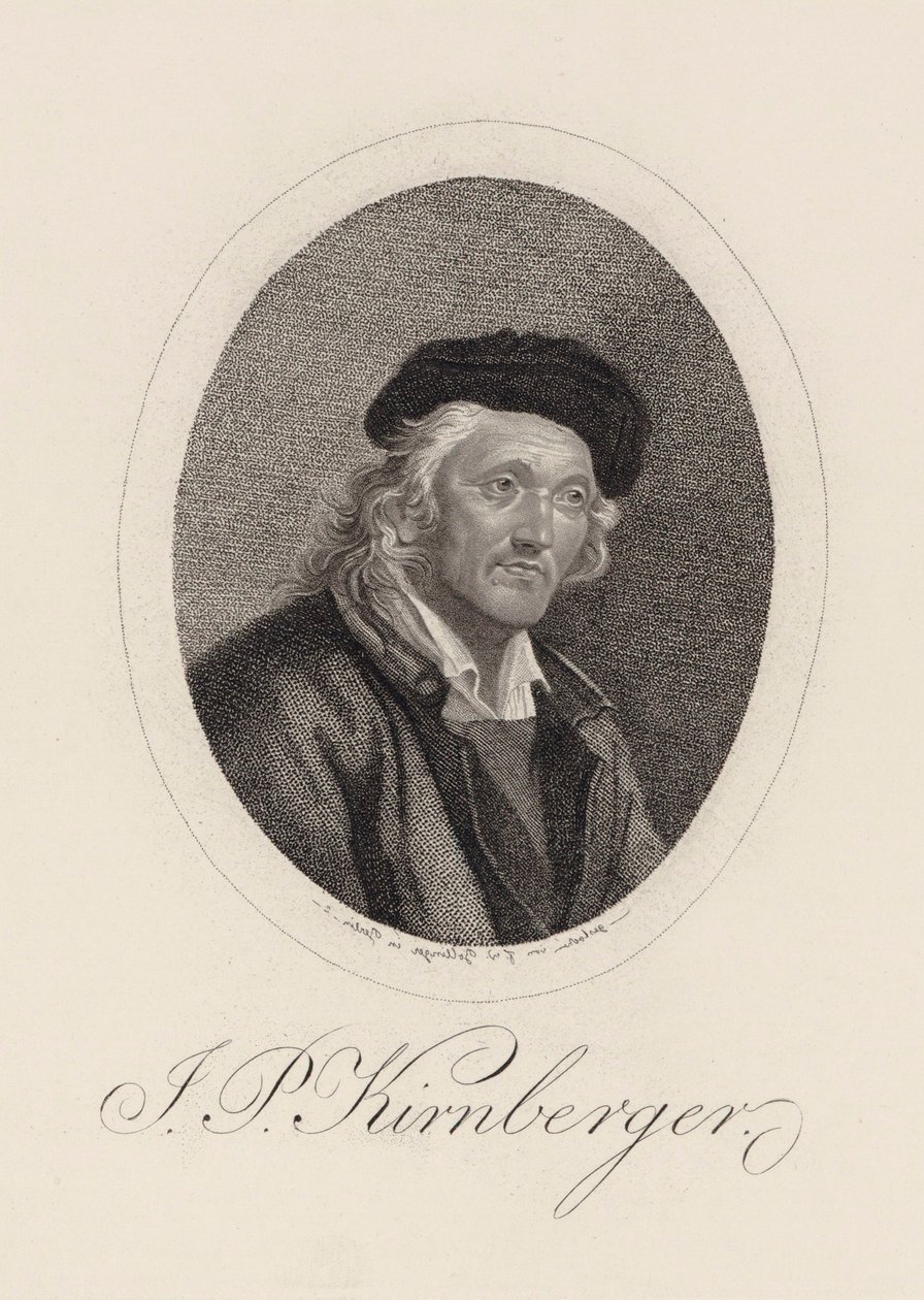Portrait du compositeur Johann Philipp Kirnberger 1721-1783 - Friedrich Wilhelm Bollinger