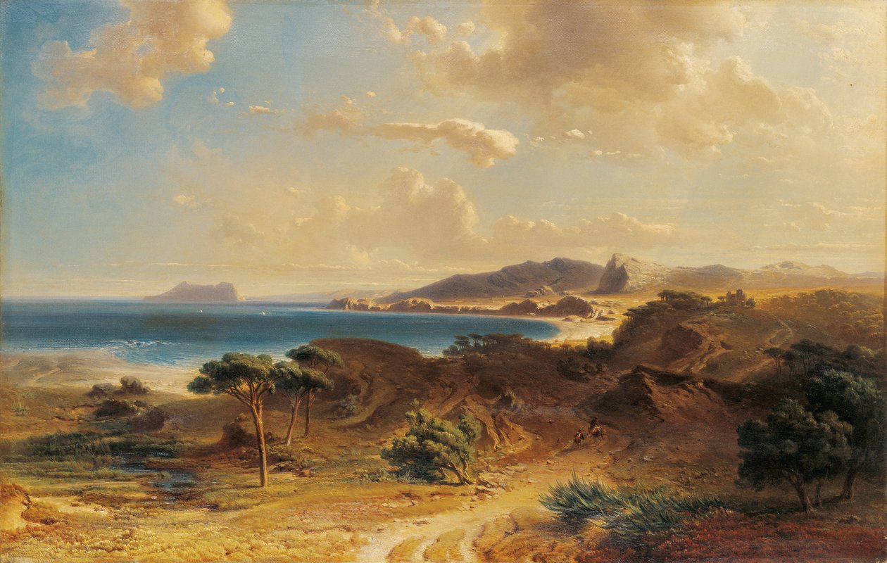 Plage à Estepona avec vue sur le Rocher de Gibraltar - Fritz Bamberger
