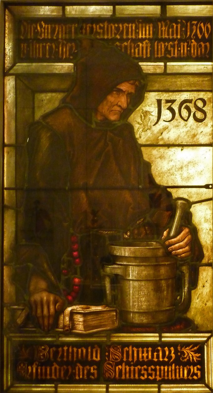 Berthold Schwarz, inventeur de la poudre à canon, 1368 - Fritz Geiges