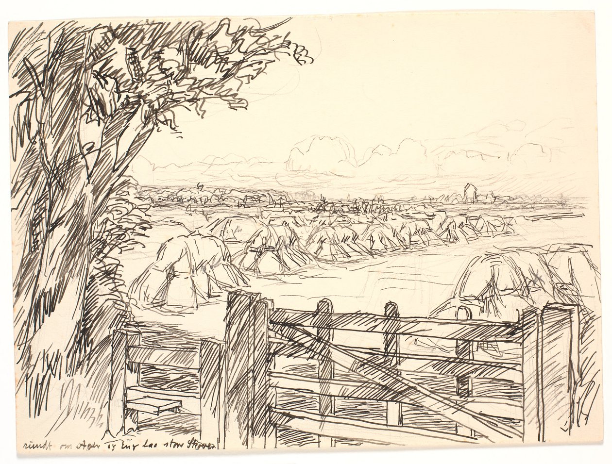 Autour des champs et des prés se trouvaient de grandes forêts - Fritz Syberg