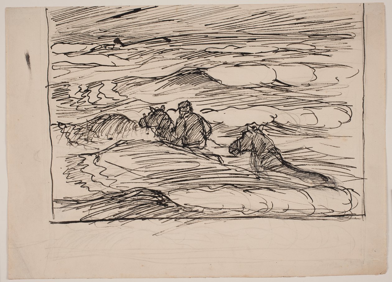 Søren Kanne chevauchant à travers les vagues - Fritz Syberg