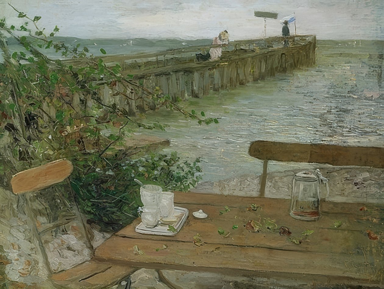 Jetée sur le lac de Starnberg - Fritz von Uhde