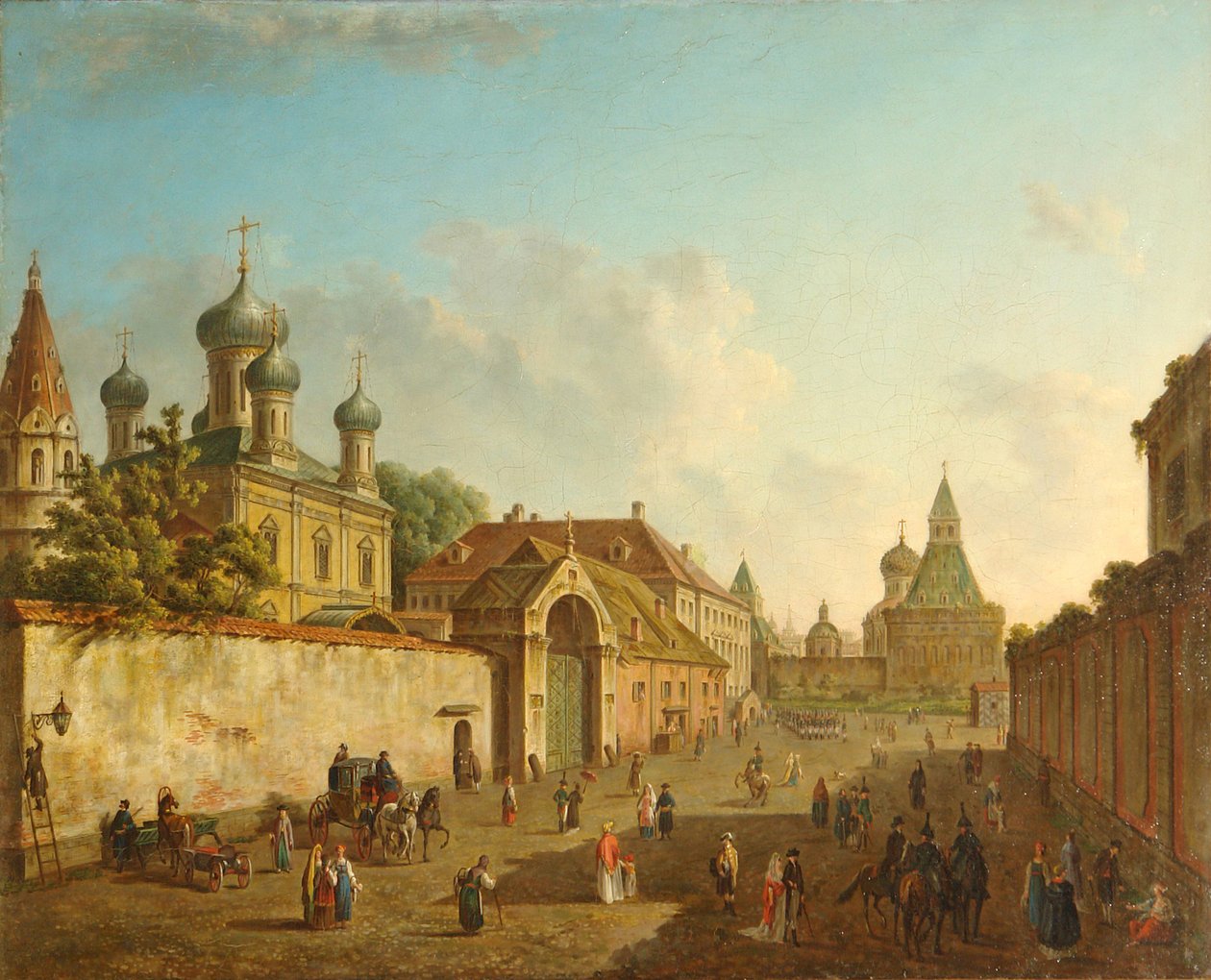 Vue de la place Loubianka vers la porte Vladimir à Moscou - Fyodor Alexeyev