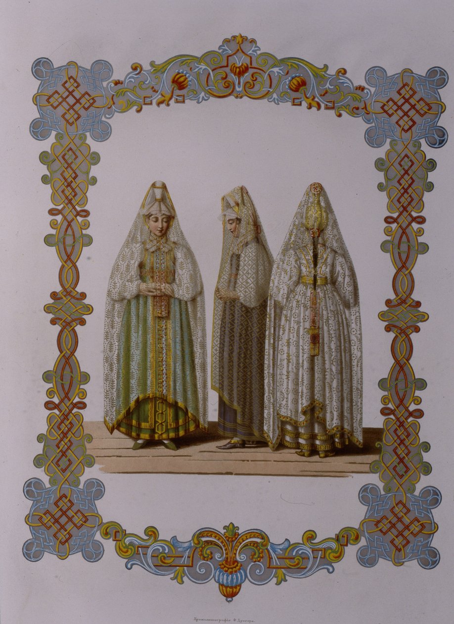 Costumes de jeunes filles de Torjok De la série Vêtements de l