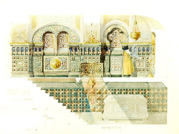 Projet pour le caveau de la famille Lapin au monastère Danilov, Moscou - Fyodor Shekhtel