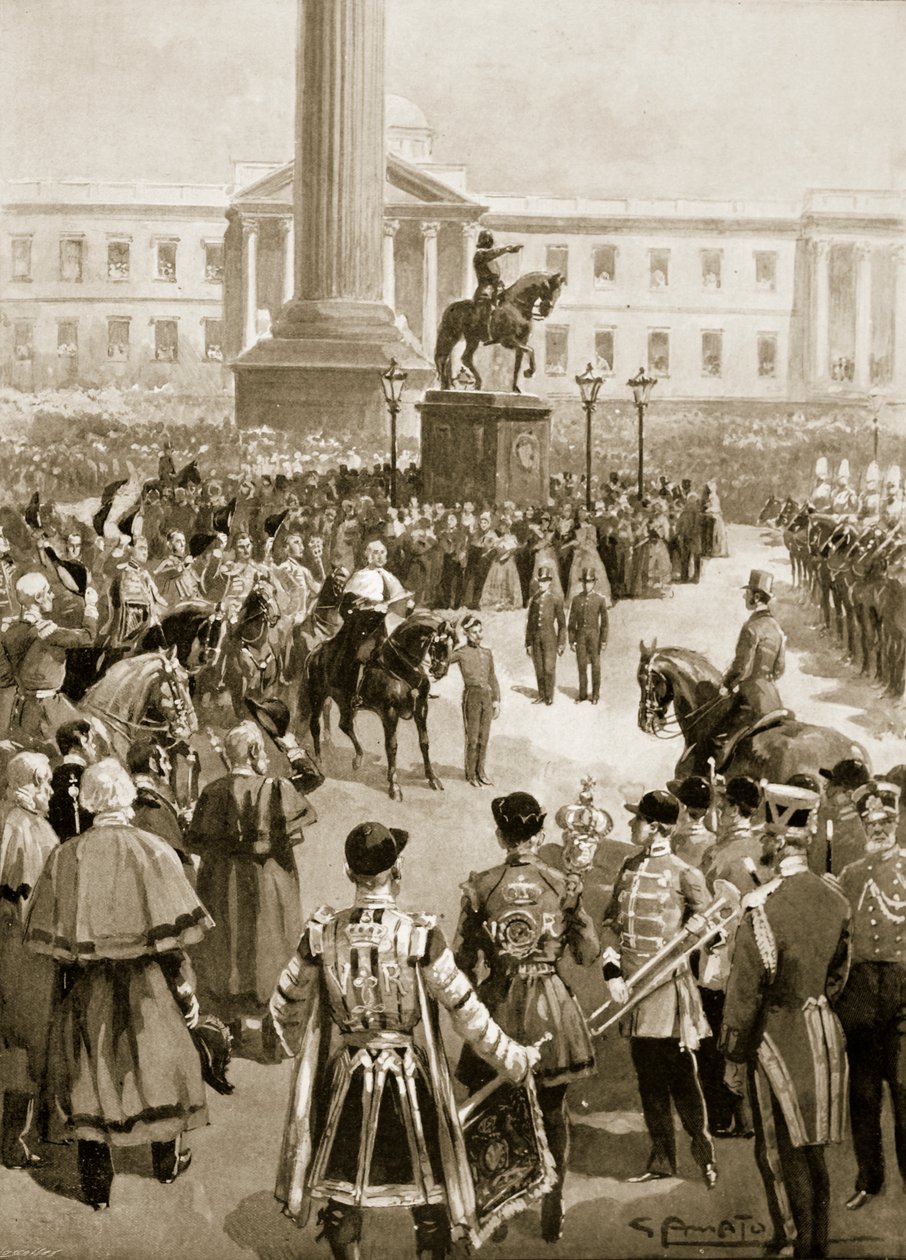La Fin de la Guerre de Crimée : La Proclamation de la Paix à Charing Cross, avril 1856, de 
