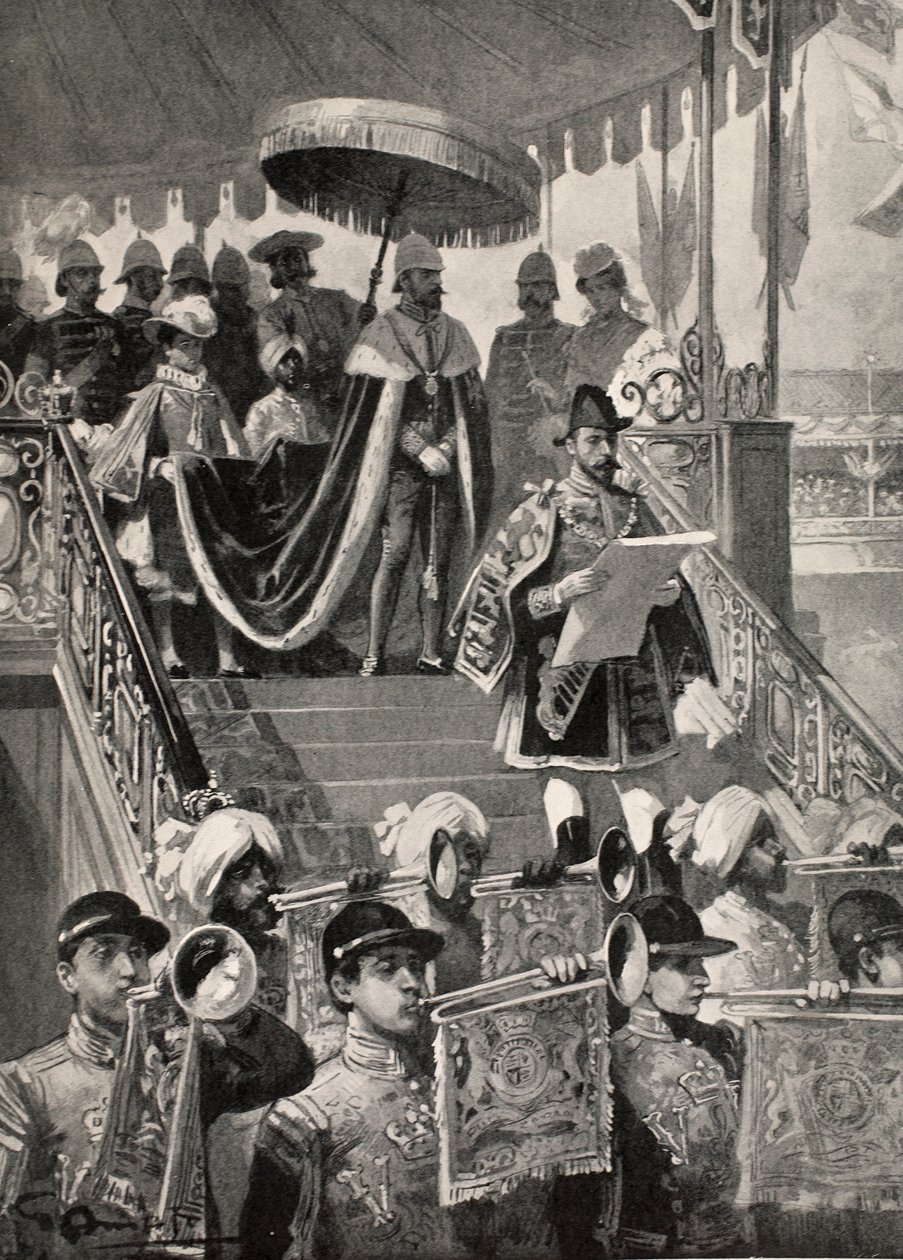 La première proclamation du titre impérial indien de la couronne britannique à Delhi, jour de l