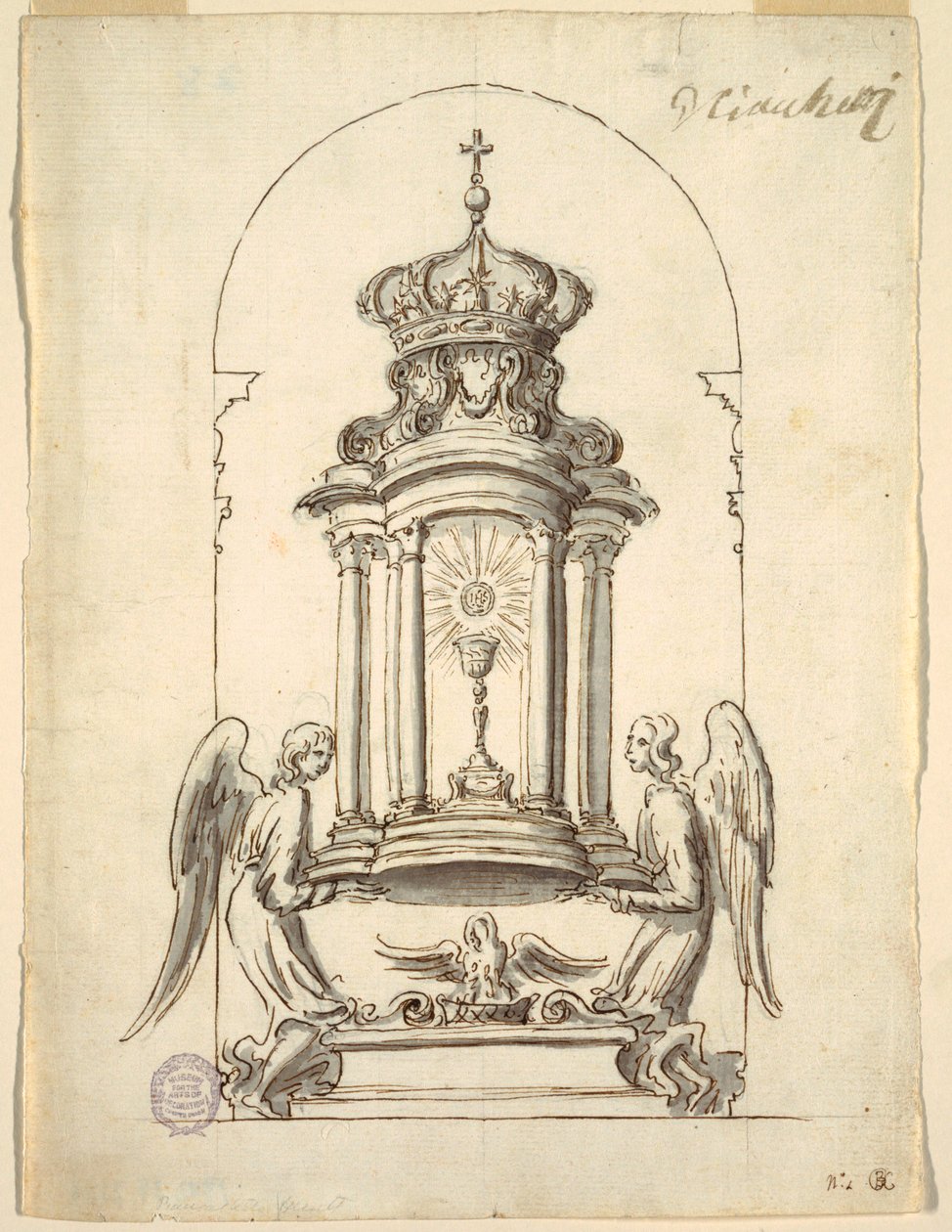 Conception pour une porte de tabernacle à exécuter en bronze - G B C