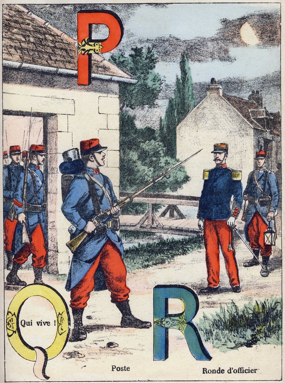 Lettres P Q et R : Poste, Qui vive ! et Ronde d