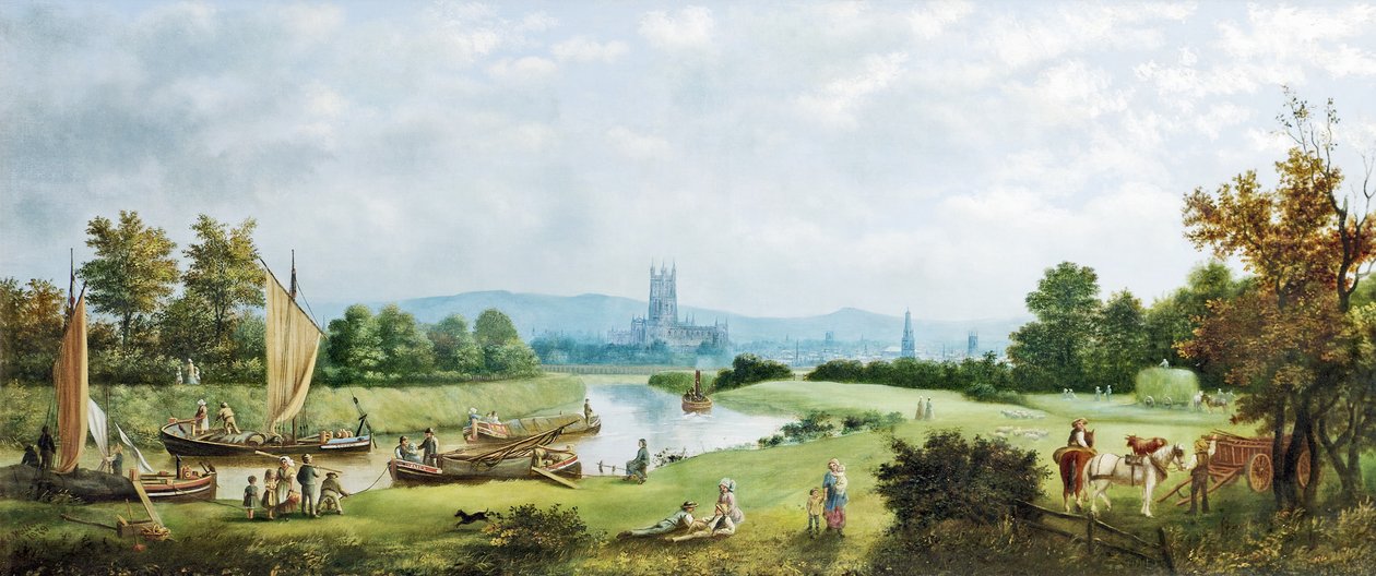 Été glorieux, Gloucester depuis le nord-ouest, 1879 - G. F. Walton