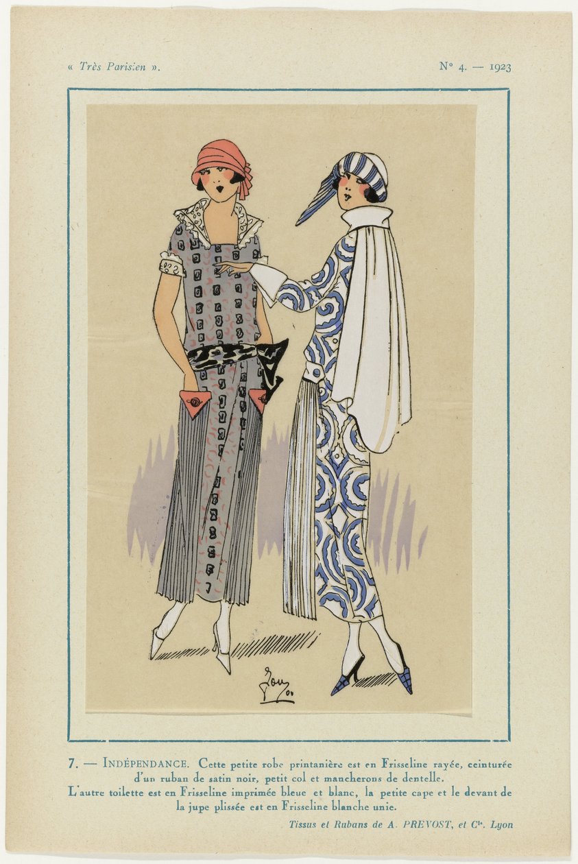 Très Parisien, 1923, No. 4: 7- INDÉPENDANCE. Cette petite robe... - G P. Joumard