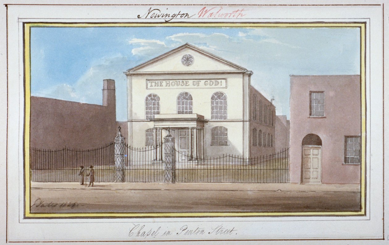 Vue de la chapelle de Penton Street, Southwark, Londres - G Yates