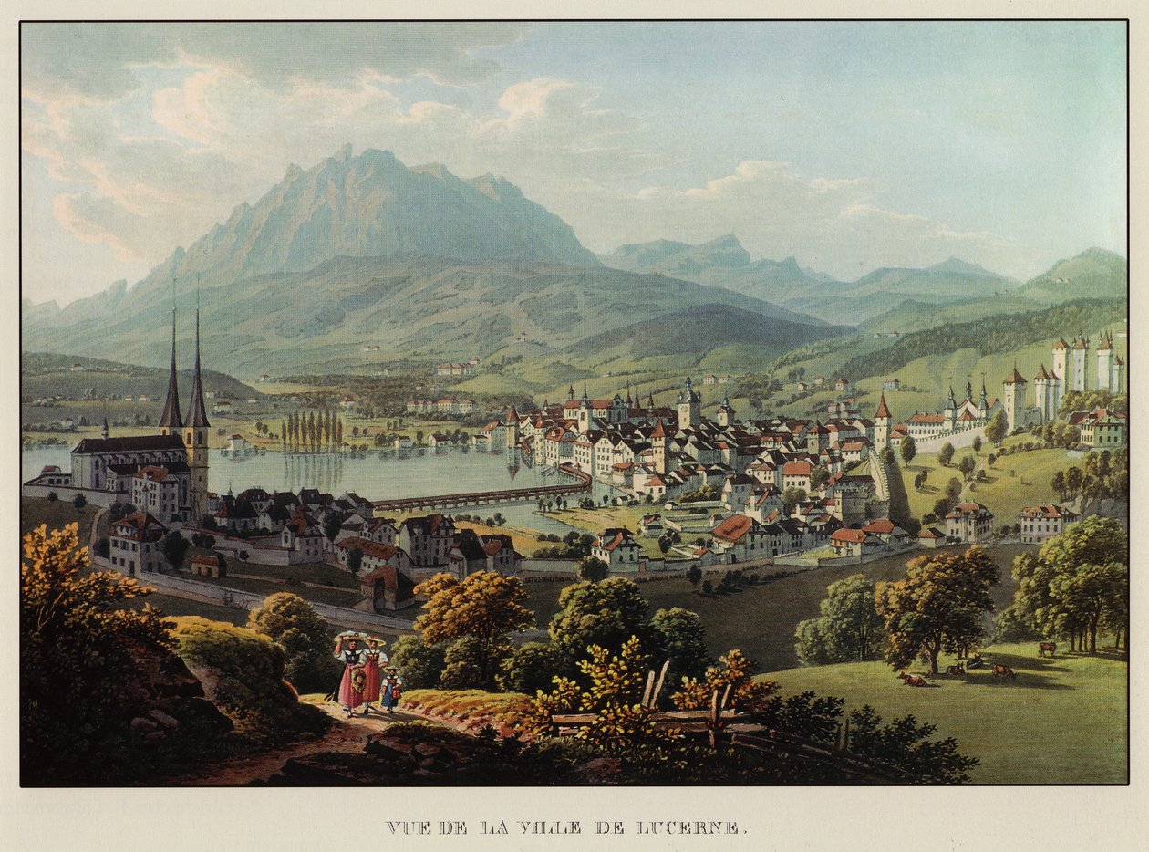 Vue de la ville de Lucerne - Gabriel Ludwig Lori