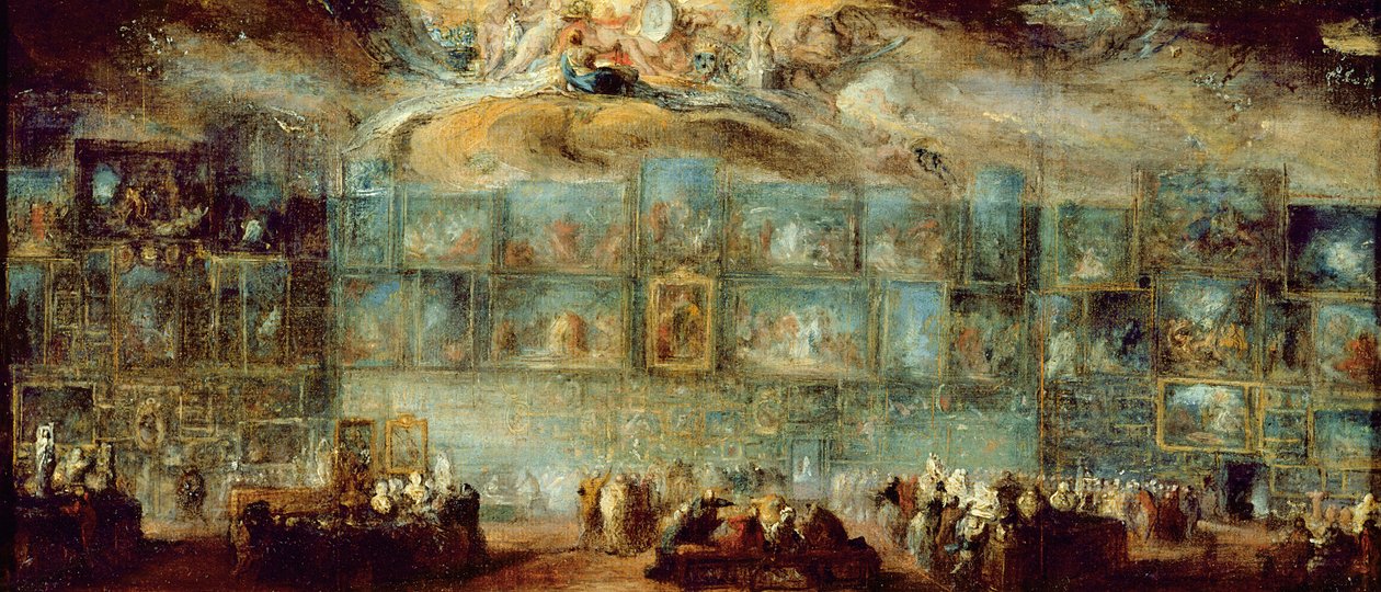 Vue du Salon au Louvre, 1779 - Gabriel de Saint Aubin