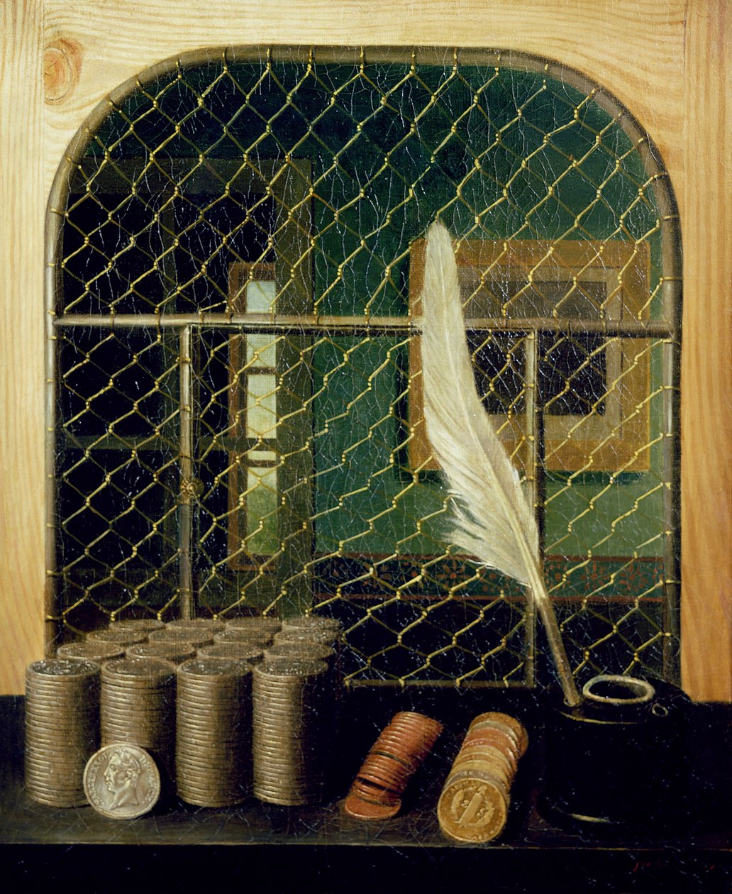 Comptoir de Caissier avec des pièces, 1829 - Gabriel Germain Joncherie