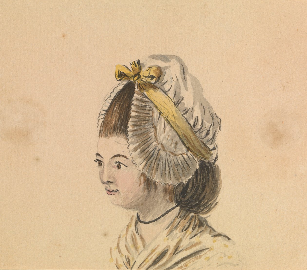 Tête de femme avec bonnet à volants, c.1774 - Gabriel Bray