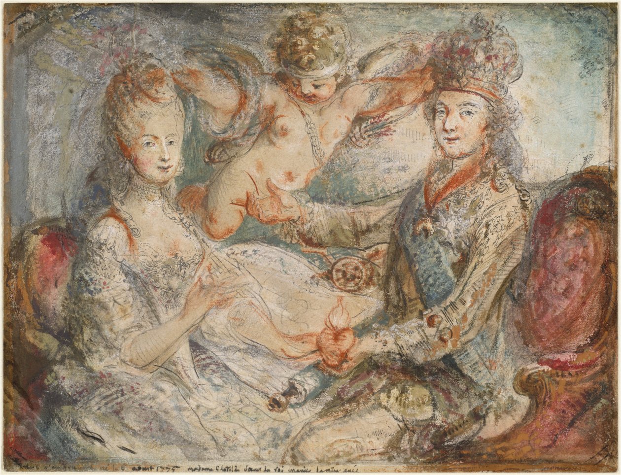 Louis XVI et Marie-Antoinette couronnés par l