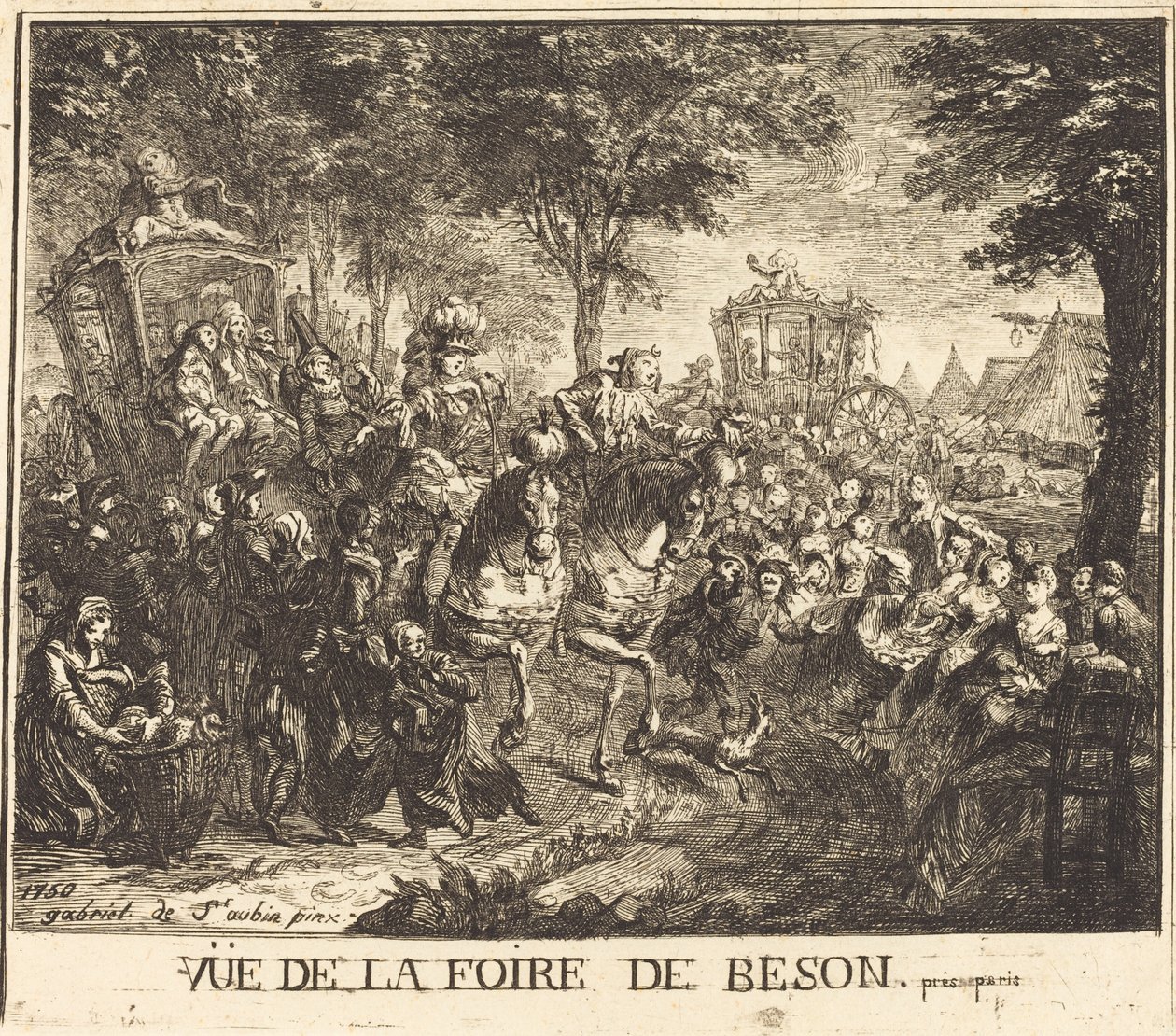 Vue de la foire de Beson - Gabriel Jacques de Saint Aubin