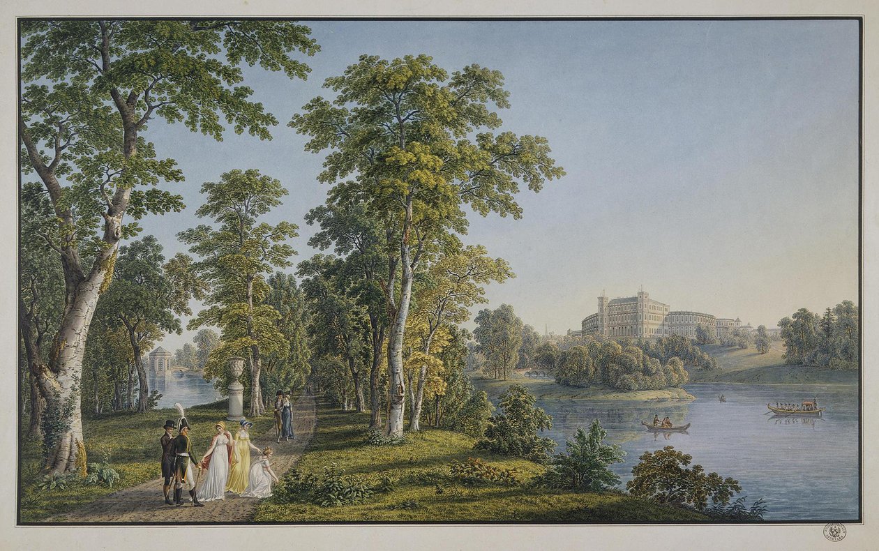 Vue du palais de Gatchina depuis le parc - Gabriel Ludwig Lory the Elder