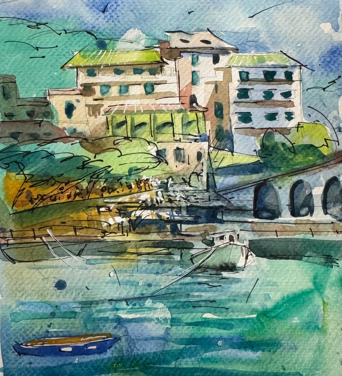 Étude de Capri, 2024 (aquarelle sur papier) - Gabriel Palma