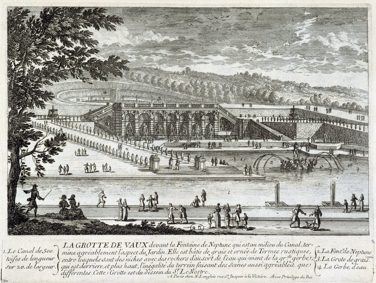 Vue de la grotte de Vaux-le-Vicomte - par Perelle, fin 17e siècle - Gabriel Perelle