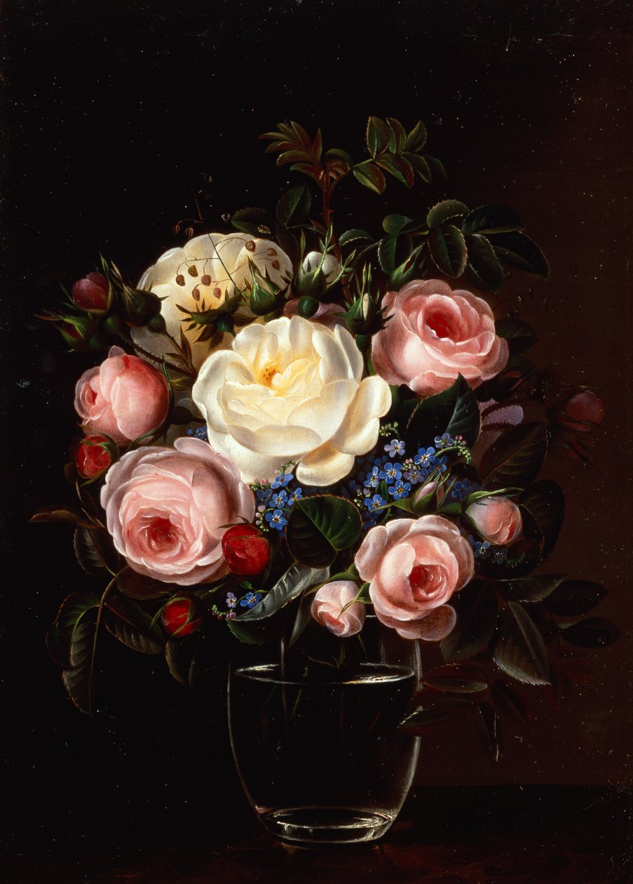 Pivoines dans un vase sur une table - Gabriel Schachinger