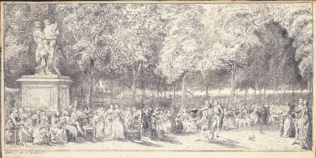 Une réunion dans les jardins des Tuileries autour d