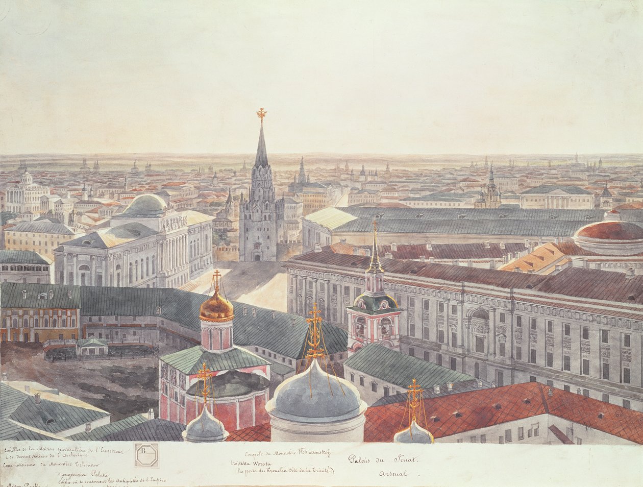 Panorama de Moscou, représentant l