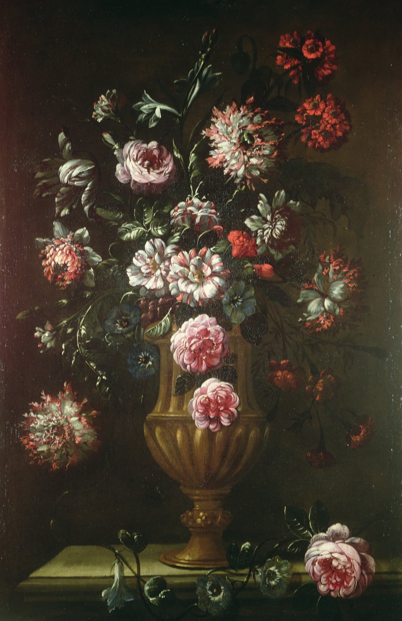 Nature morte de fleurs dans une urne, XIXe siècle - Gaetano Cusati
