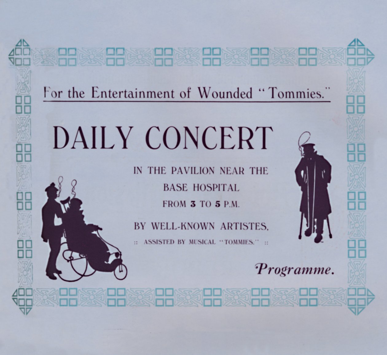 Annonce pour un concert, 1917 - Garratt and Atkinson