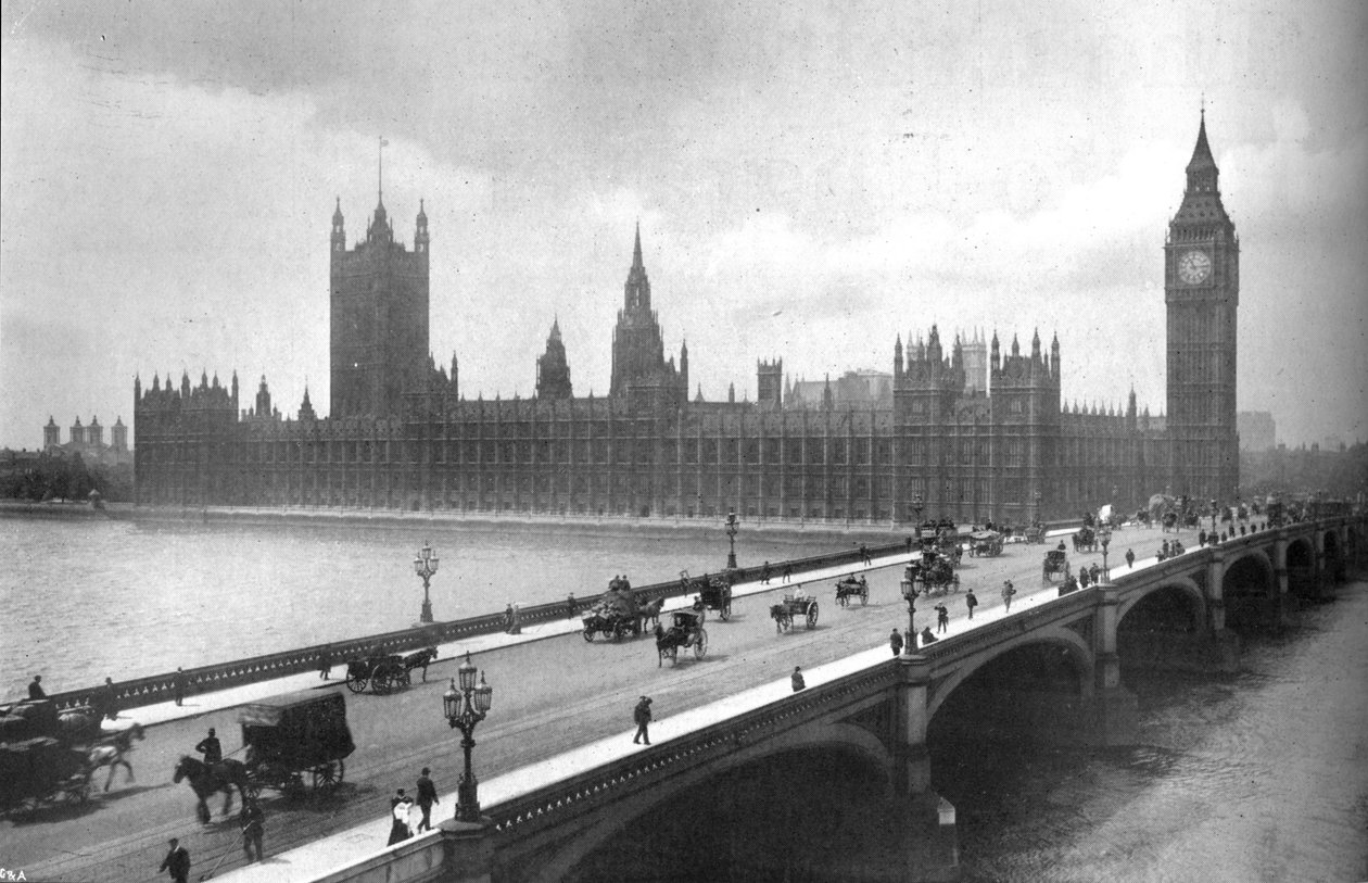 Houses of Parliament et pont de Westminster, 1919 - Garratt and Atkinson