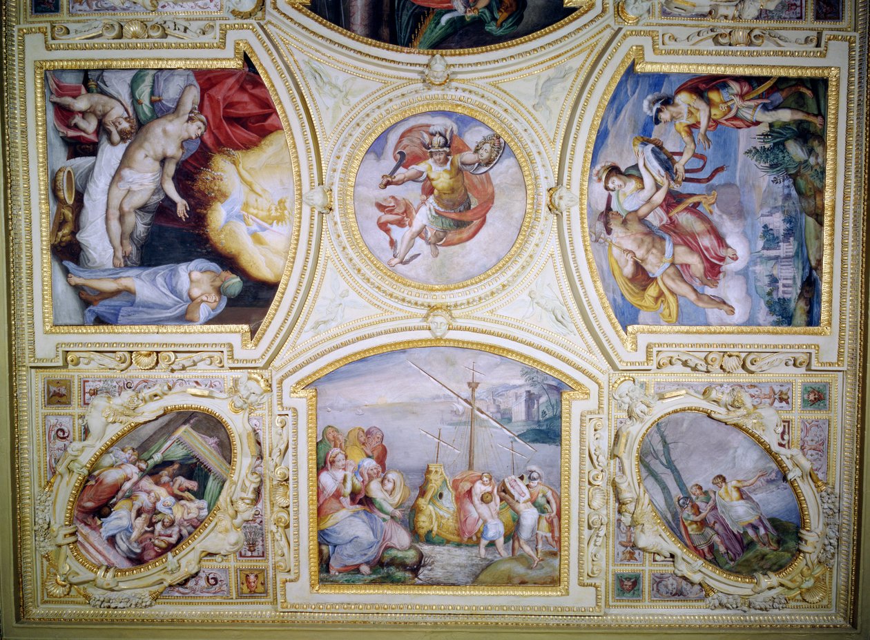 Peinture de plafond représentant l