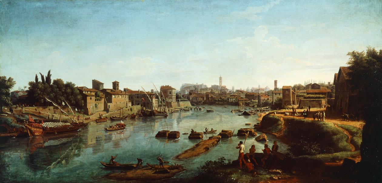 Vue du Tibre - Gaspar van Wittel
