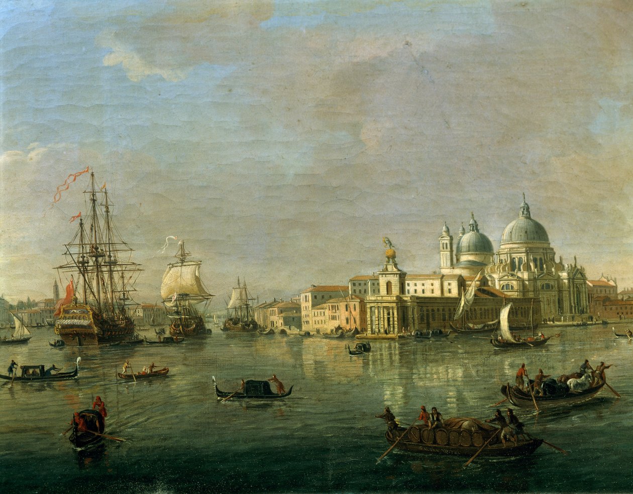 Vue de Venise avec Giudecca et la Douane (détail) - Gaspar van Wittel