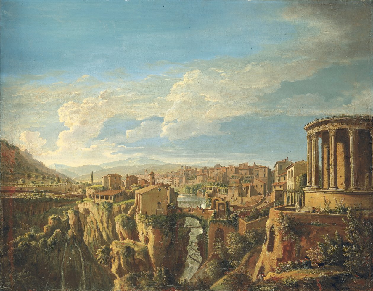 Vue de Tivoli avec le Temple de Vesta - Gaspar van Wittel