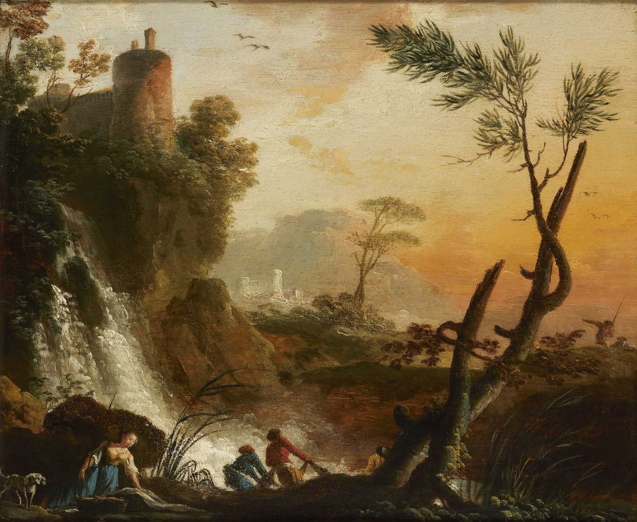 Paysage avec ruines - Gaspard Jean Lacroix