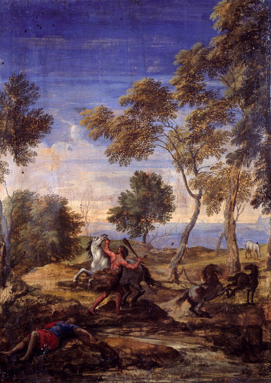 Bataille de centaures à la campagne - Gaspard Poussin (school of) Dughet