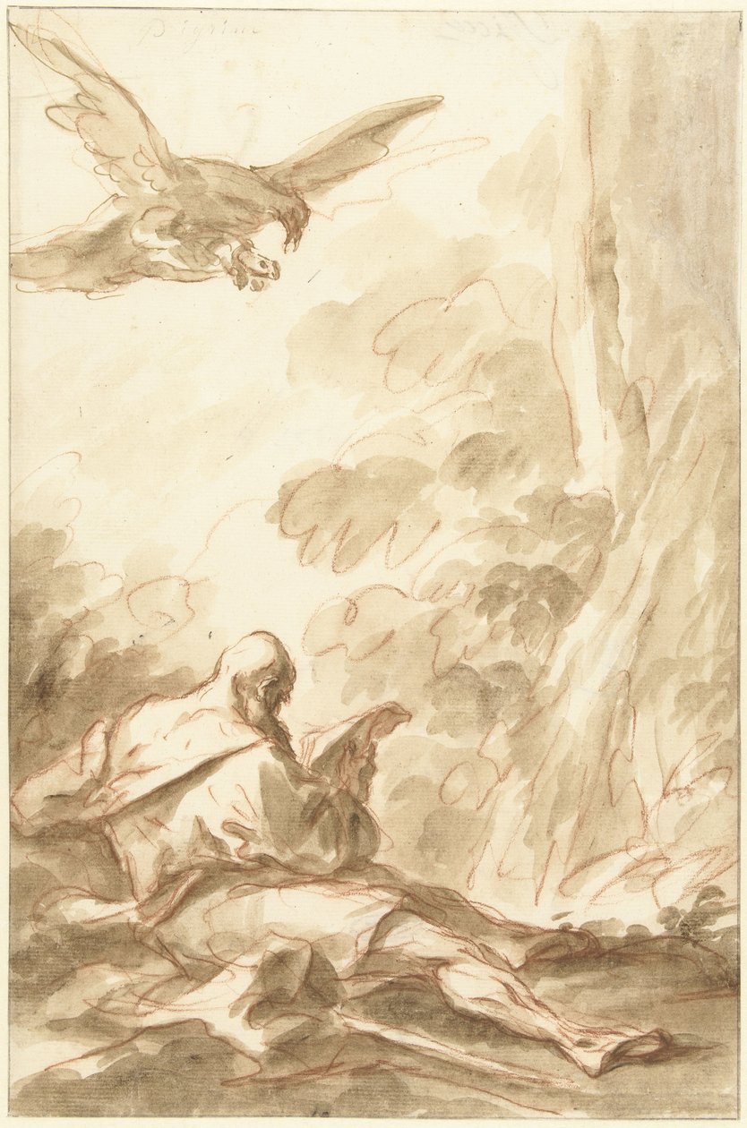 Élie nourri par les corbeaux - Gasparo Diziani (attributed to)