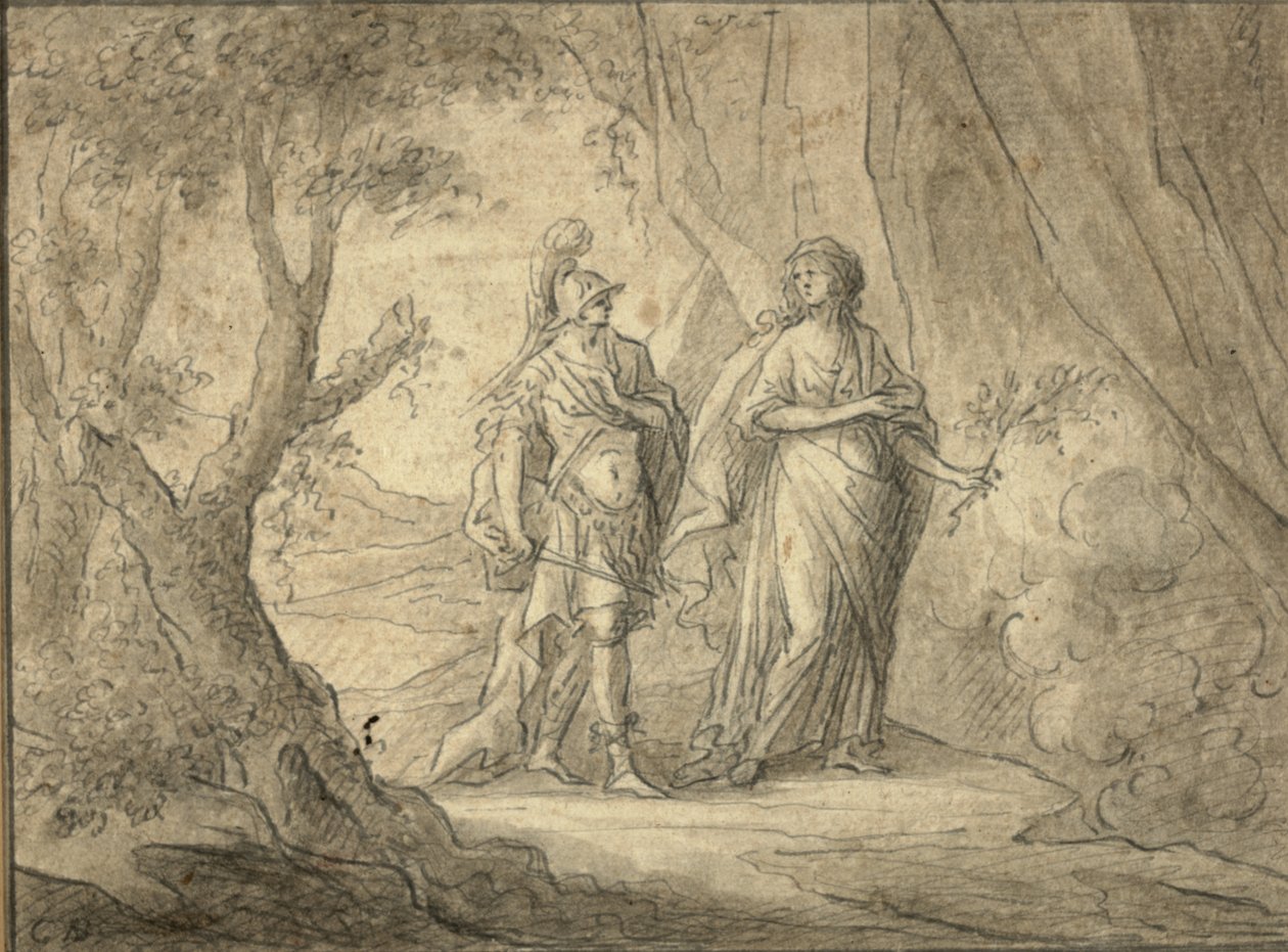 Couple dans une forêt - Gasparo Diziani