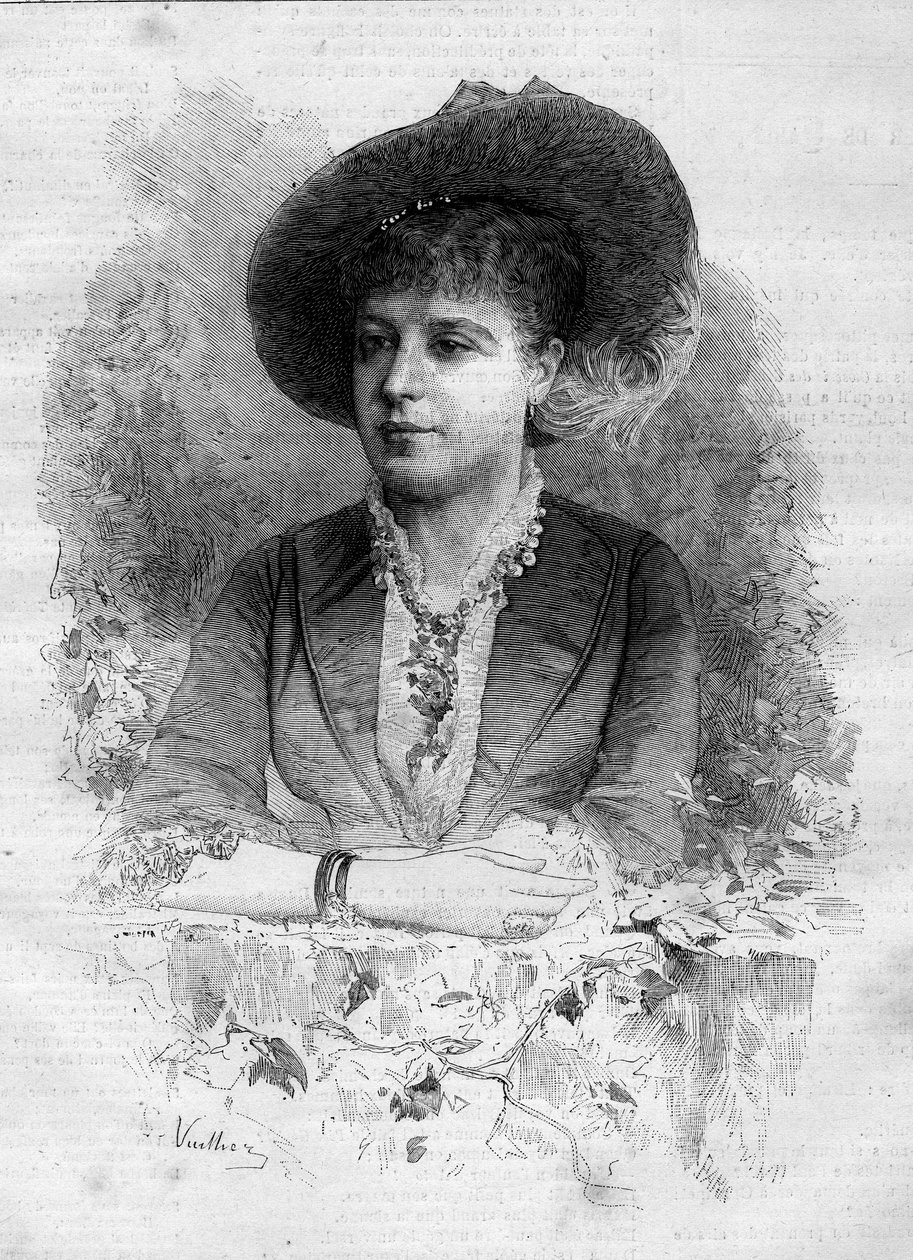 Portrait de Rosita Mauri (1849-1923), danseuse classique espagnole. Gravure de Vuillier dans « Le Monde Illustré » n°1237 du 11 décembre 1880. - Gaston Vuillier
